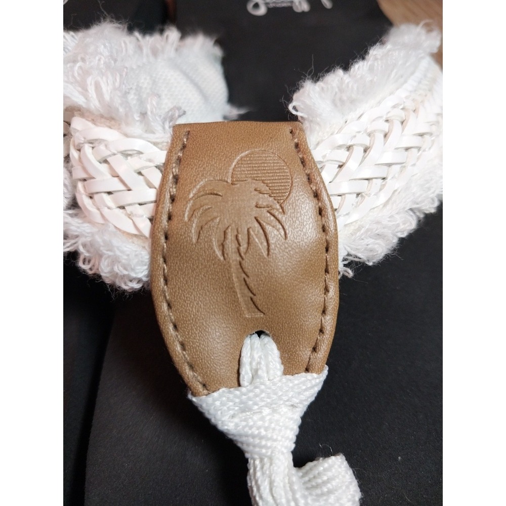 Jellypop Women's Toriana Ivory Fringe Flip Flops Sandals 8M 🆕 - Picture 2 of 8